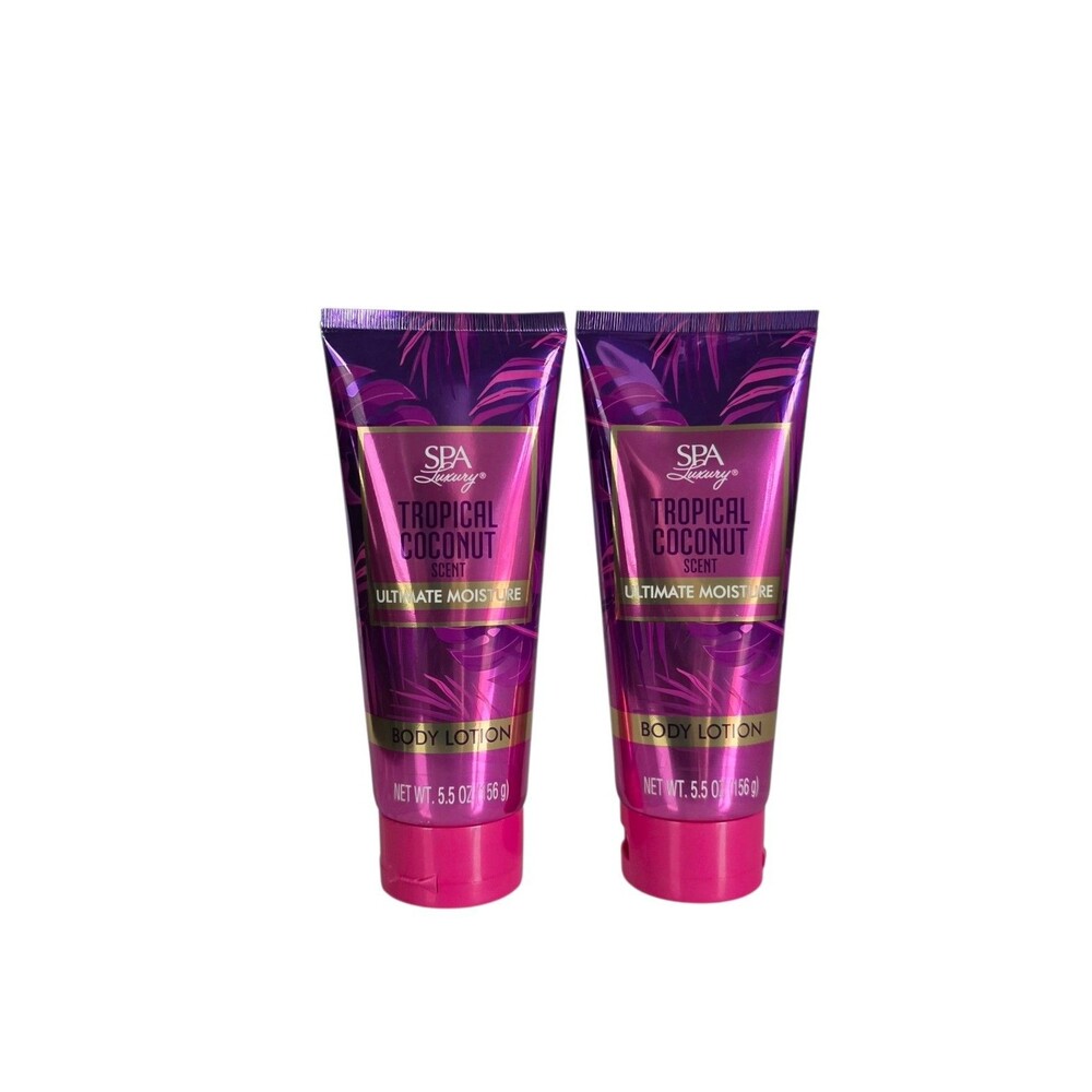 Spa Luxury Tropical Coconut Scent Ultimate Moisture Body Lotion 5.5oz ~2pk